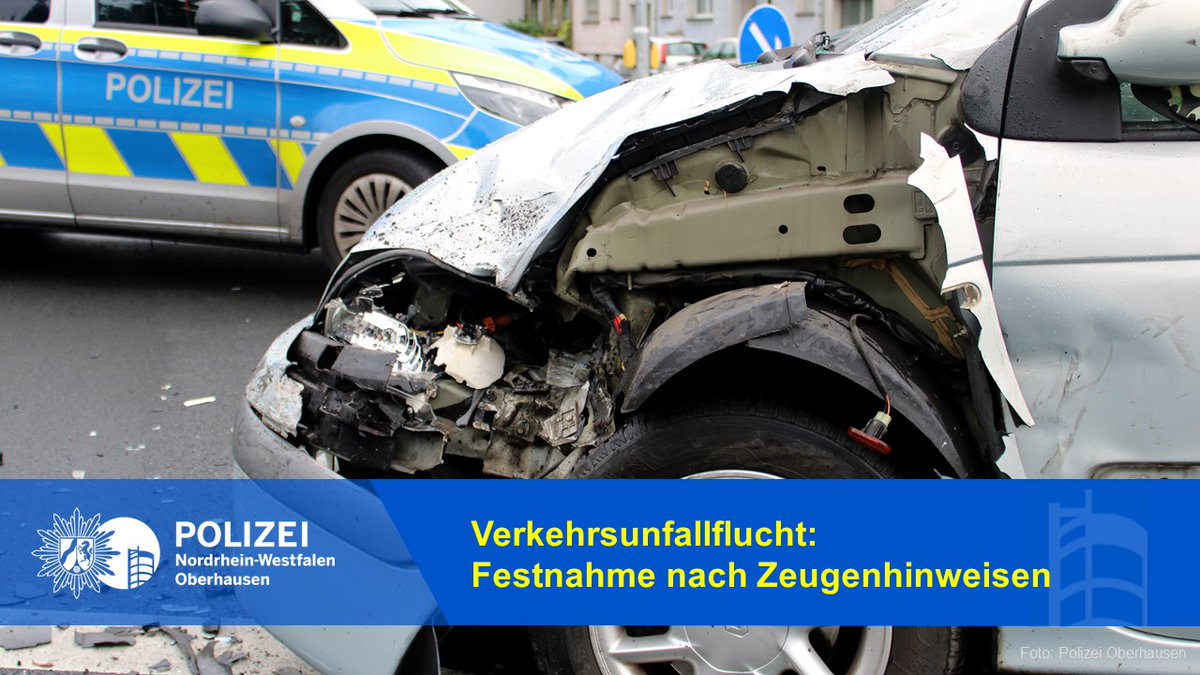 Verkehrsunfallflucht in #Oberhausen: Zeitnahe Festnahme durch die #Polizei nach präzisen Hinweisen von Zeugen 👏 ➡️ presseportal.de/blaulicht/pm/6…