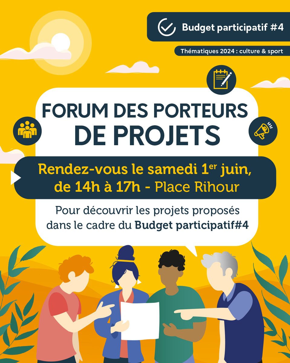 🔔 L'heure du vote a sonné pour le budget participatif #4 ! 💡 Pour vous aider à faire vos choix, nous vous donnons RDV le samedi 1er juin pour rencontrer les porteurs de projets lors d'un forum dédié. ℹ️ lille.fr/Actualites/Bud…