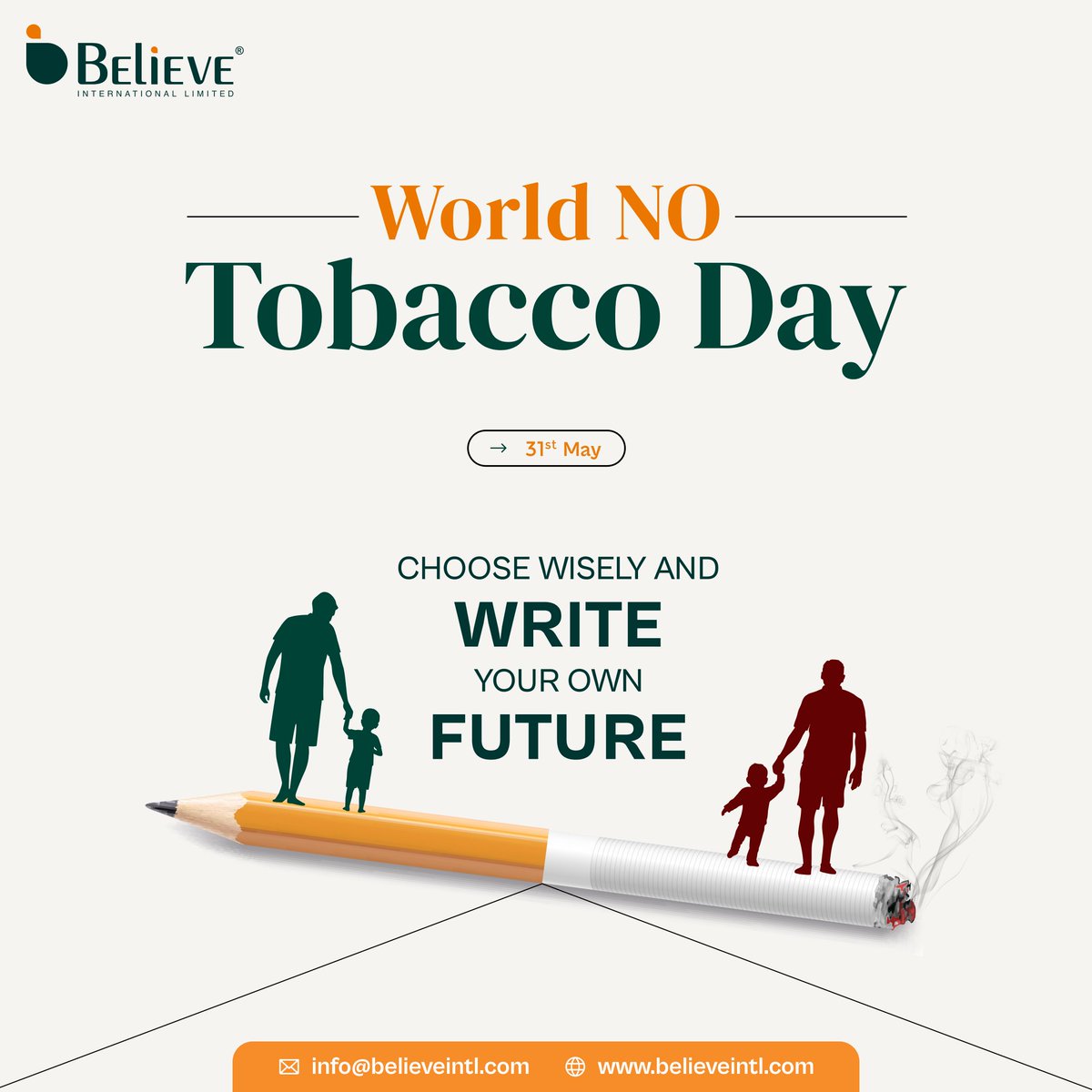 believe_intl's tweet photo. Every breath counts! On this World No Tobacco Day, let's pledge to breathe cleaner, live healthier, and inspire others to kick the habit. Together, we can create a tobacco-free future.
#BelieveInHealth #WorldNoTobaccoDay #TobaccoFree #HealthyLiving #BreatheClean #QuitSmoking https://t.co/oA5iE3KIaL