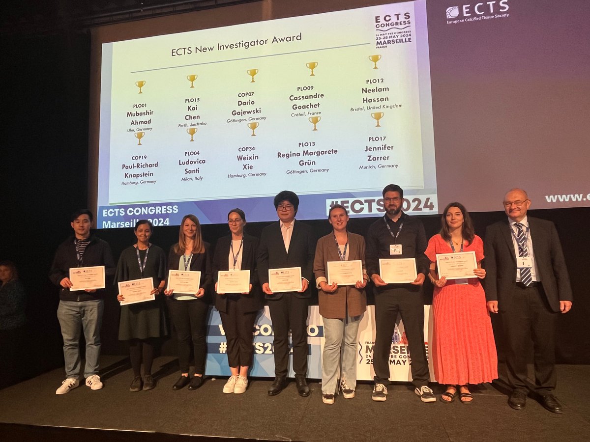 ECTS New investigator awards were just given for extremely interesting scientific presentations. Congrats
