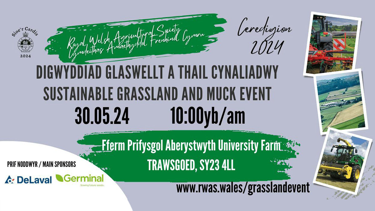 Mae’n bleser o’r mwyaf croesawu digwyddiad mor arwyddocaol yn y calendr ffermio i Drawsgoed.

Tocynnau: rwasgrasslandevent.ticketsrv.co.uk/tickets/