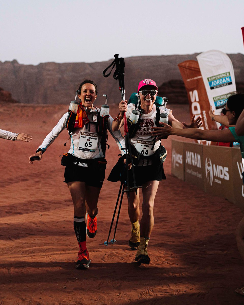 THEY MADE IT 🔥 For the second stage, participants covered 20, 40 or 60km, taking all their equipment with them to finish this long stage. 💪 🇯🇴 MDS Jordan - 3rd edition 📆 May 24 to 31, 2024 Follow the MDS Jordan live 👉 halfmarathondessables.com/jordan-may-202…