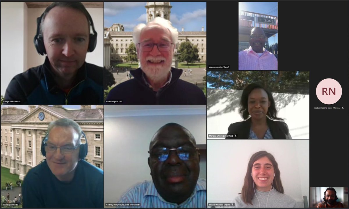 REHEATZ (@reheatzsdg) on Twitter photo A great team meeting before our final seed phase presentation to the #SFI #SDG13 Challenge panel tomorrow. We're excited to share our findings about wastewater #HeatRecovery in Zambia so far with our funders, <a href="/SFI/">sfi</a> and <a href="/IrishAid/">Adrian Wall</a>, and the panel!
<a href="/tcddublin/">Trinity College Dublin</a> <a href="/southern_policy/">Southern African Institute for Policy and Research</a> A great team meeting before our final seed phase presentation to the #SFI #SDG13 Challenge panel tomorrow. We're excited to share our findings about wastewater #HeatRecovery in Zambia so far with our funders, <a href="/SFI/">sfi</a> and <a href="/IrishAid/">Adrian Wall</a>, and the panel!
<a href="/tcddublin/">Trinity College Dublin</a> <a href="/southern_policy/">Southern African Institute for Policy and Research</a>