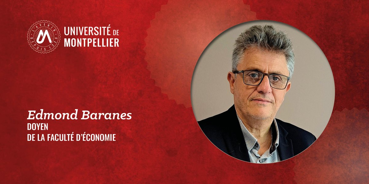 #Économie🗳️ Edmond Baranes est élu Doyen de @EcoUMontpellier de l'@umontpellier. Il prendra ses fonctions le 3 juin et succèdera à @FrancoisMirabel