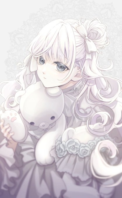 「flower white hair」 illustration images(Latest)｜3pages