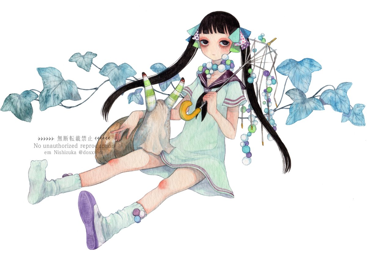 昔の梅雨の絵