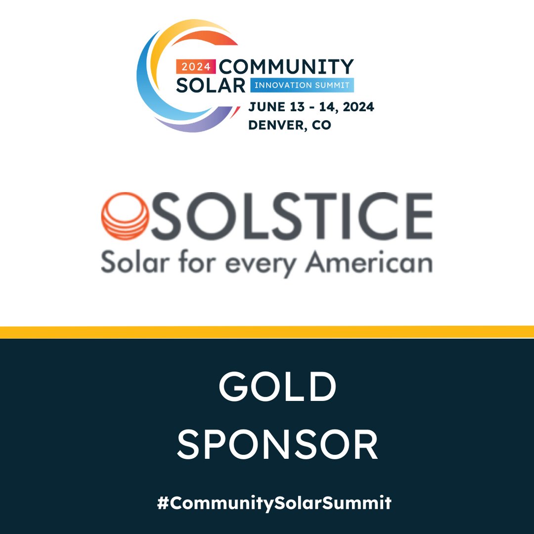 Thank you to our Gold Sponsor @solarforgood! ☀️We can’t wait to see you in Denver, CO on June 13-14. Have you registered for the #CommunitySolarSummit yet? Learn more below. communitysolar.events/annualsummit