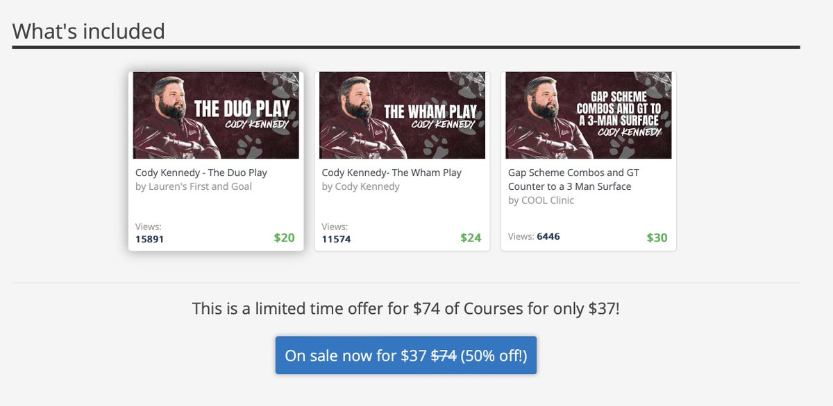 Cody Kennedy Power Run Game Bundle = 50% Off Courses on Wham, Duo & Counter coachtube.com/bundles/cody-k…