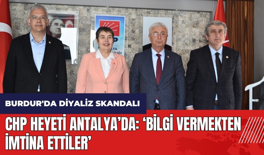 ⚡  Burdur'da diyaliz skandalı! CHP heyeti Antalya'da: Bilgi vermekten imtina ettiler: CHP Başkan Yardımcısı Zeliha Aksaz Şahbaz, Burdur Devlet Hastanesi'ndeki diyaliz skandalı ile ilgili açıklama yaptı. dlvr.it/T7VjXT #SAĞLIKANTALYABURDUR