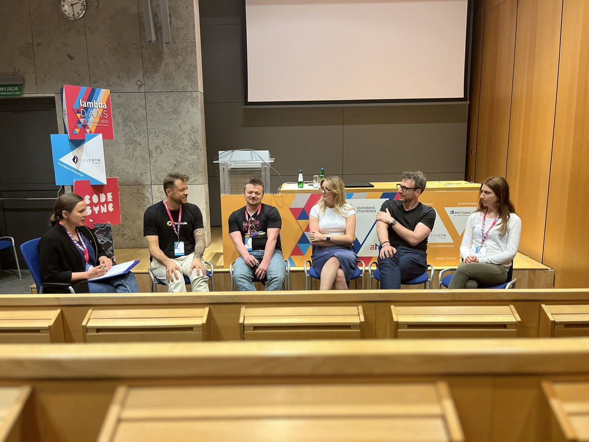 Shout out to my #Scala friends sharing their knowledge and mentoring at #LambdaDays 2024! <a href="/makingthematrix/">Maciek Gorywoda (🦋@makingthematrix.github.io)</a> <a href="/NicolasRinaudo/">Nicolas Rinaudo</a>