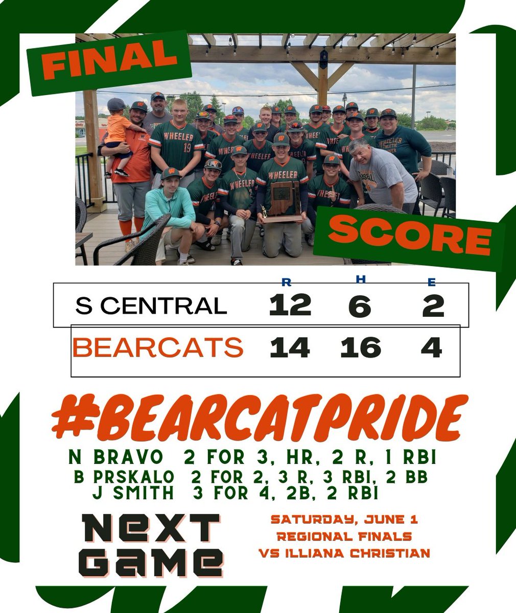 BEARCATS WIN! A hard fought back and forth game. We're going to regionals! #BEARCATPRIDE