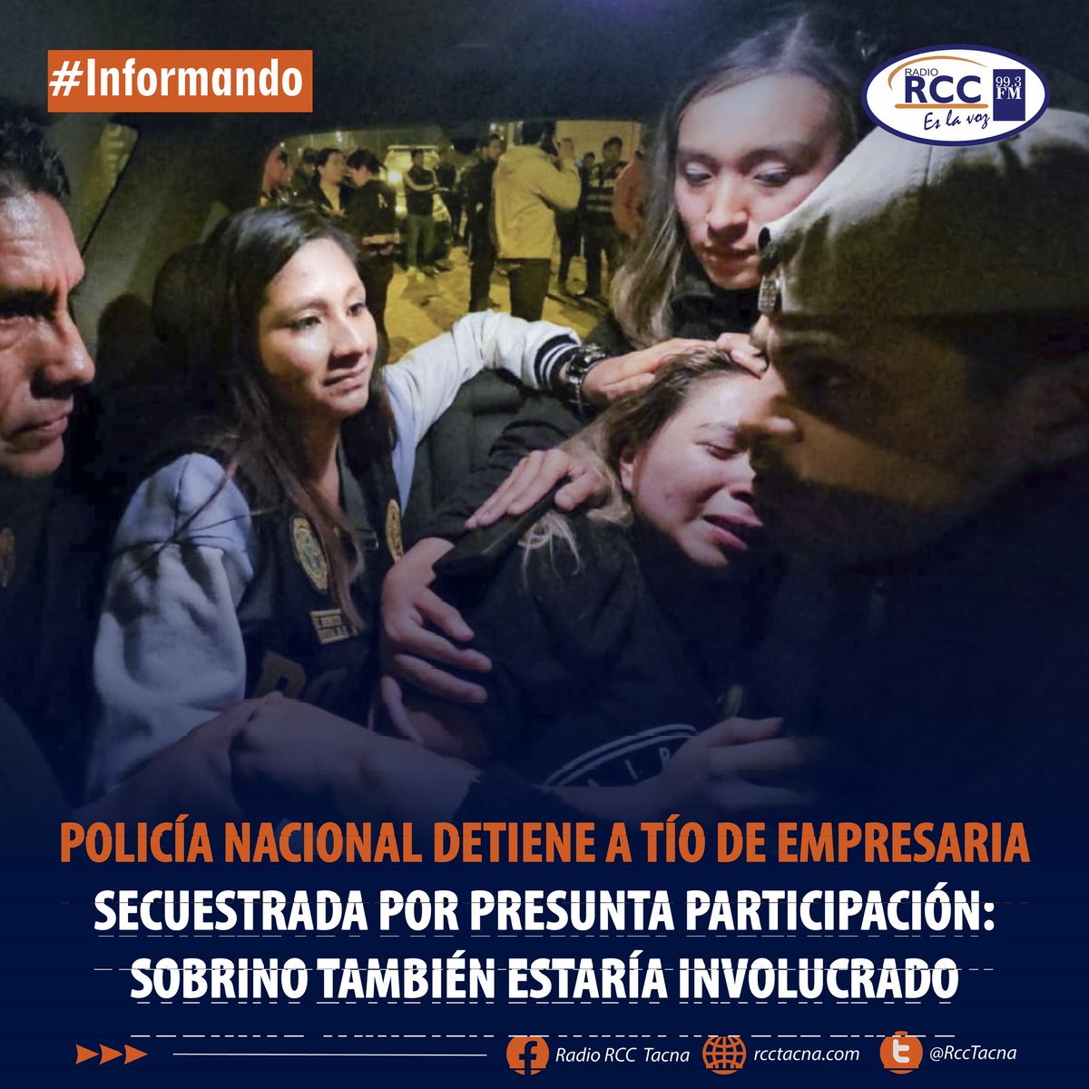 🎙📱#RCCinformando
El caso de Jackeline Salazar Flores, la empresaria secuestrada en Los Olivos el pasado 13 de mayo, ha dado un reciente vuelco para encender las alarmas entre las autoridades y la ciudadanía. 

Encuentra la nota completa aquí 🔻
rcctacna.com/noticias/polic…