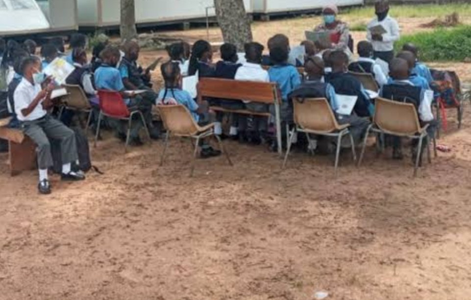 Please, South Africa, I beg of you. When you go out to vote tomorrow, remember these children.

Bear in mind the learners in Limpopo who are having classes outside UNDER A TREE because the ANC could not, and will not ever be able to fix anything.

#SAelections24