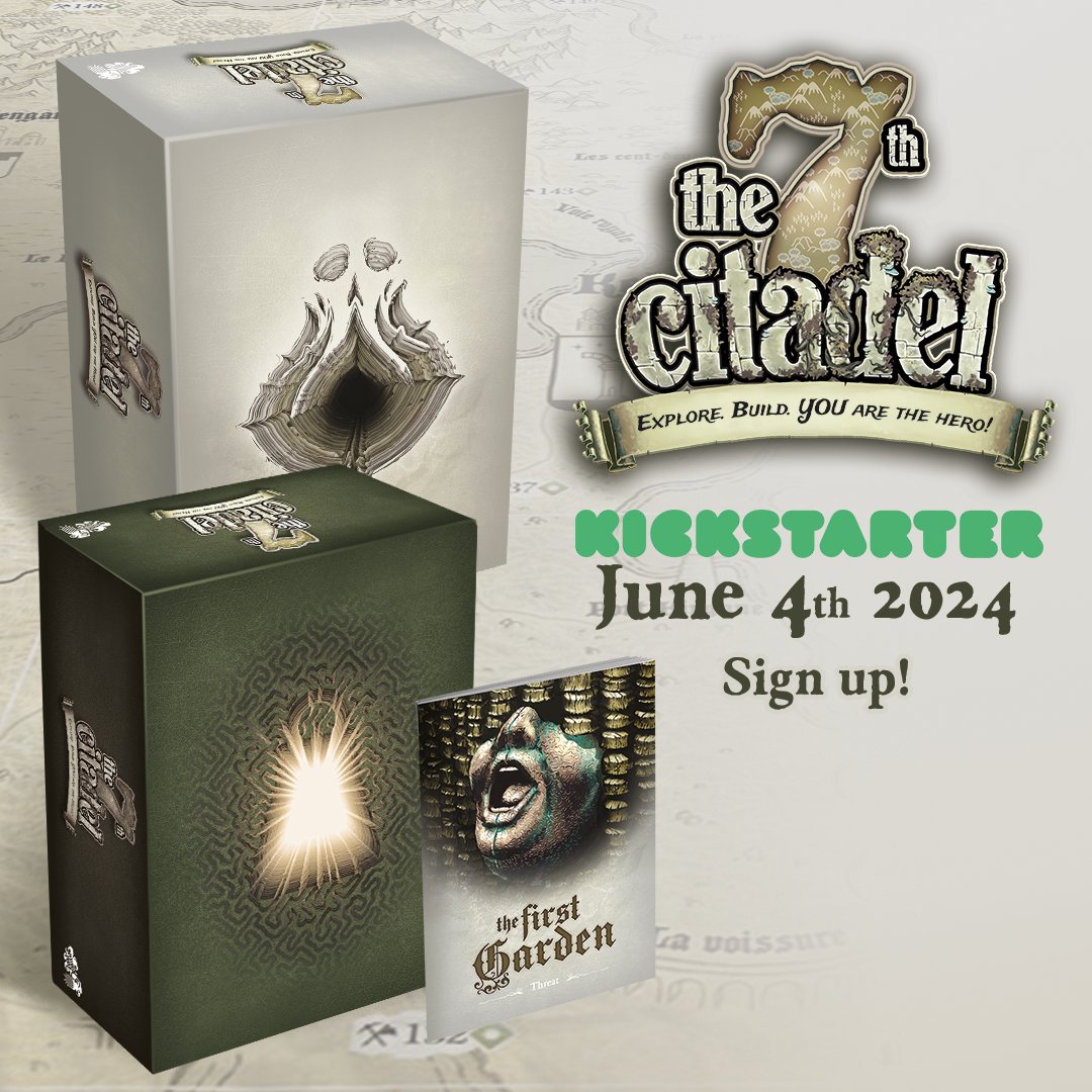 The 7th Citadel returns to Kickstarter on June 4th! On top of all the content from season 1, there will be lots of new, exclusive content, including a brand new Threat campaign: The first gardener! See you soon in the Collapsing Lands...#boardgames #j2s #Kickstarter #7thcitadel