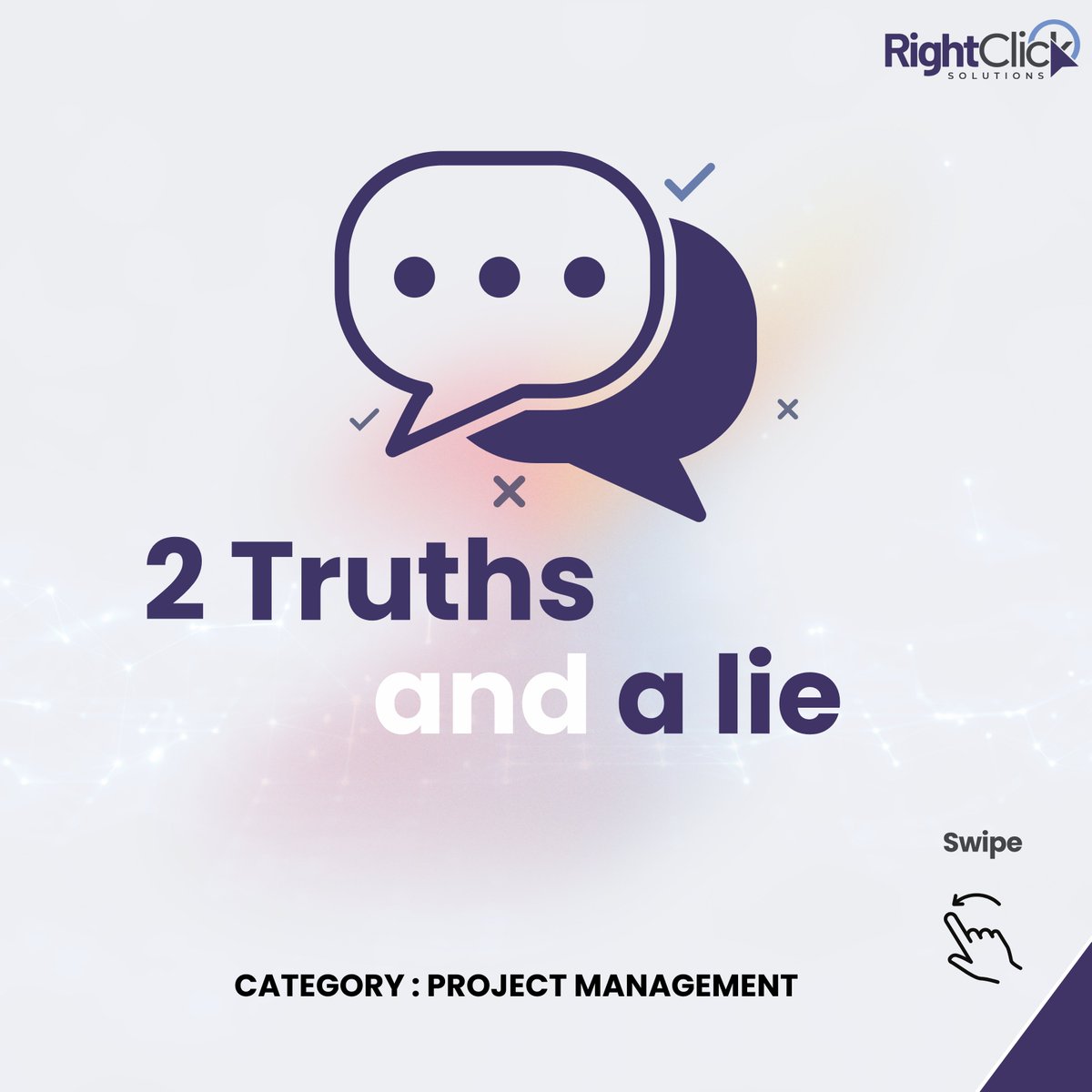 rightclicksng's tweet image. Unveil the Project Management Myth! Can you spot the lie amongst these surprising truths?
#TruthOrLie
#PMInsights
#BusinessStrategy
#LeadershipSkills
#TeamCollaboration
#ProductivityTips
#ProblemSolving