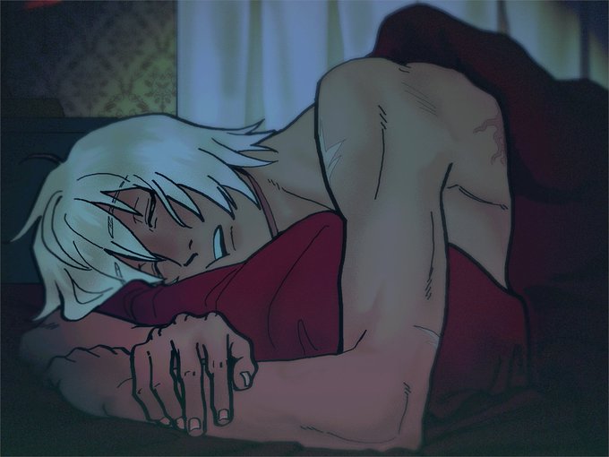 「closed eyes on bed」 illustration images(Latest)