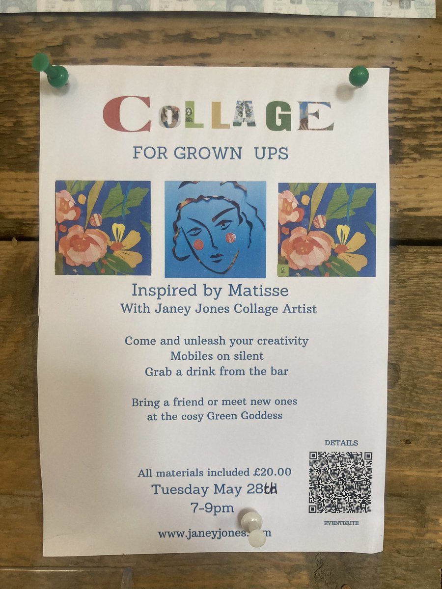 *peeks out window* it’s stopped raining… 
We’re open from 4pm today if you need some ‘shopping’ 

And from 7pm you could join in with some collaging inspired by Matisse. Info on our website or just turn up! 

#craftbeer
#craftbeercrafting
#caskbeer
#collaging