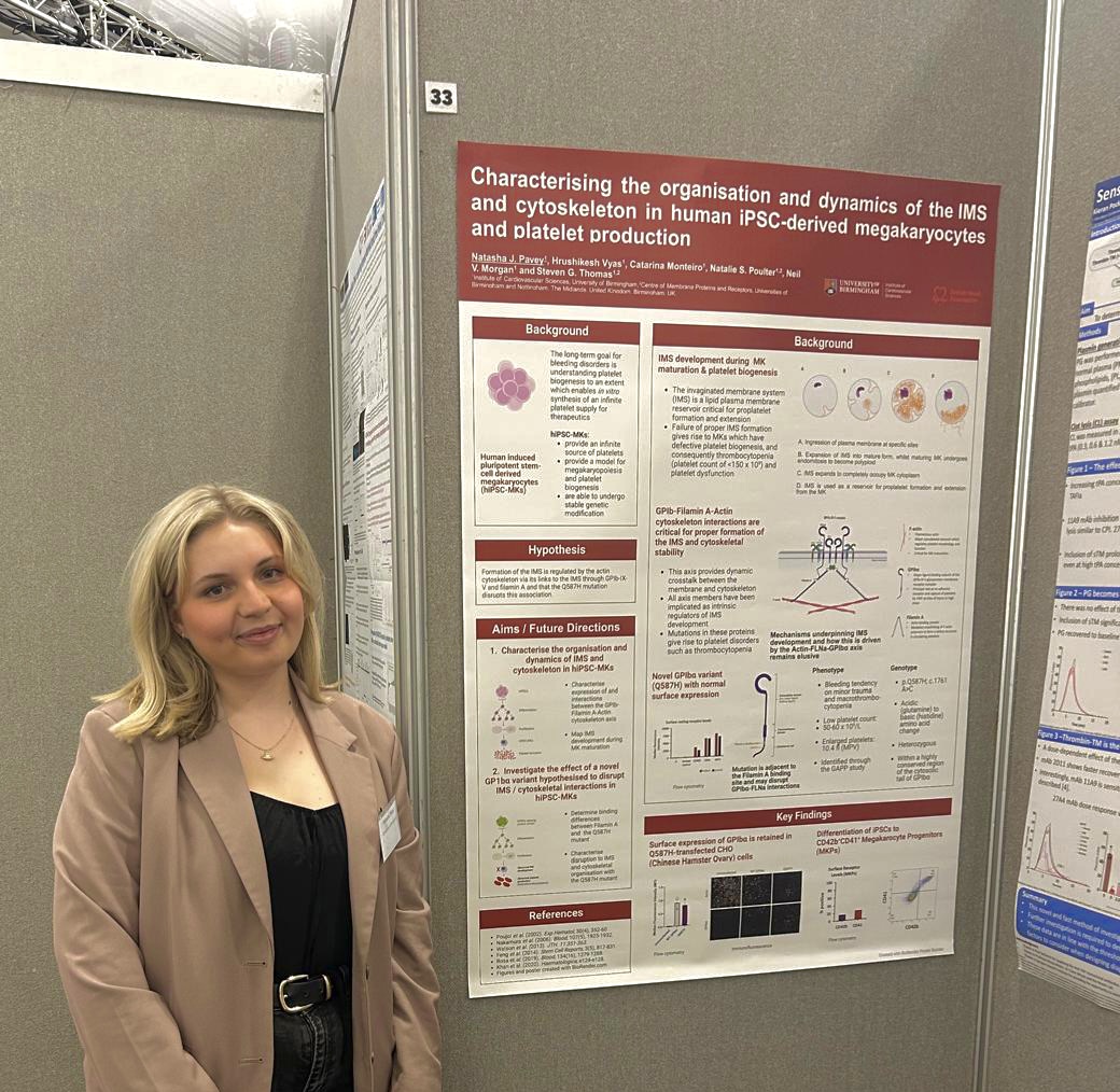 At the end of April, around 80 researchers attended the annual @plateletsociety meeting in Aberdeen. This formed a 3-day meeting, including an Early Career Researcher (ECR) day on the first day. @thepavey (pictured) won the overall best poster prize. Well done! #platelet
