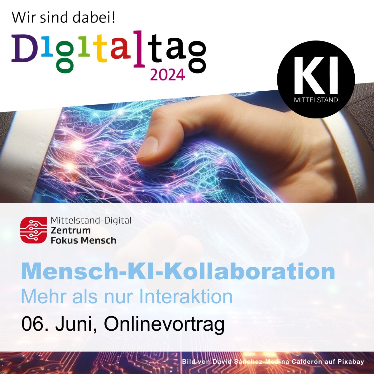 In der Woche vom #Digitaltag 2024 haben wir wieder eine Reihe verschiedener Formate geplant. Am 06.06. möchten wir in einem Online-#Vortrag über Mensch-#KI-Zusammenarbeit sprechen. Melden Sie sich jetzt kostenfrei an: t1p.de/sbab0
#UX #KünstlicheIntelligenz