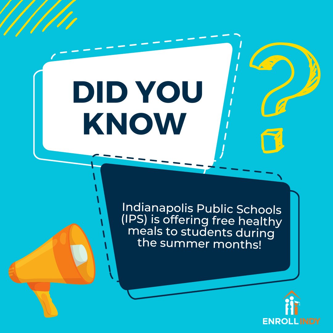 As a partner organization, Enroll Indy is pleased to announce the IPS 2024 Summer Meal Service Program, which aims to provide free, healthy meals to students during the summer months.

myips.org/blog/district/…