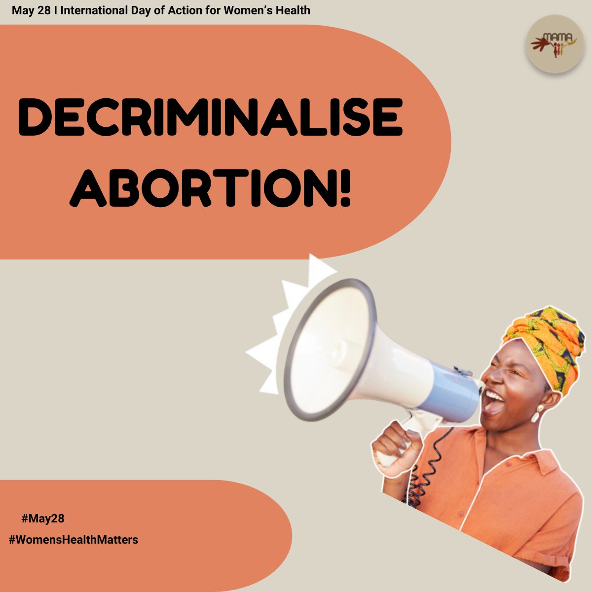 Unsafe abortion is a reality in Africa! Preventing girls and women from accessing abortion information and services is a social injustice. Let’s all join the movement and demand for investments in Women’s health! #DecriminalizeAbortion #May28 #AbortionSavesLives