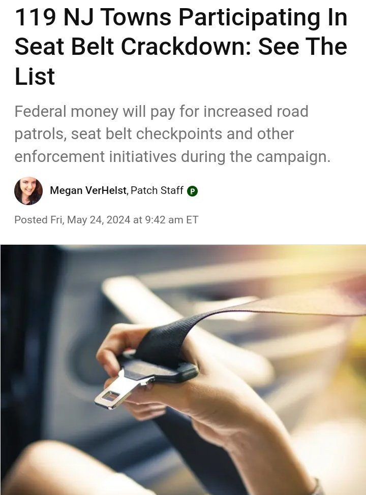 Joe Biden and New Jersey Government are more worried about seat belts than lowering your taxes Check out this article @LiberTProsperiT found and their handles comment in the quote tweet, it's spot on patch.com/new-jersey/acr…