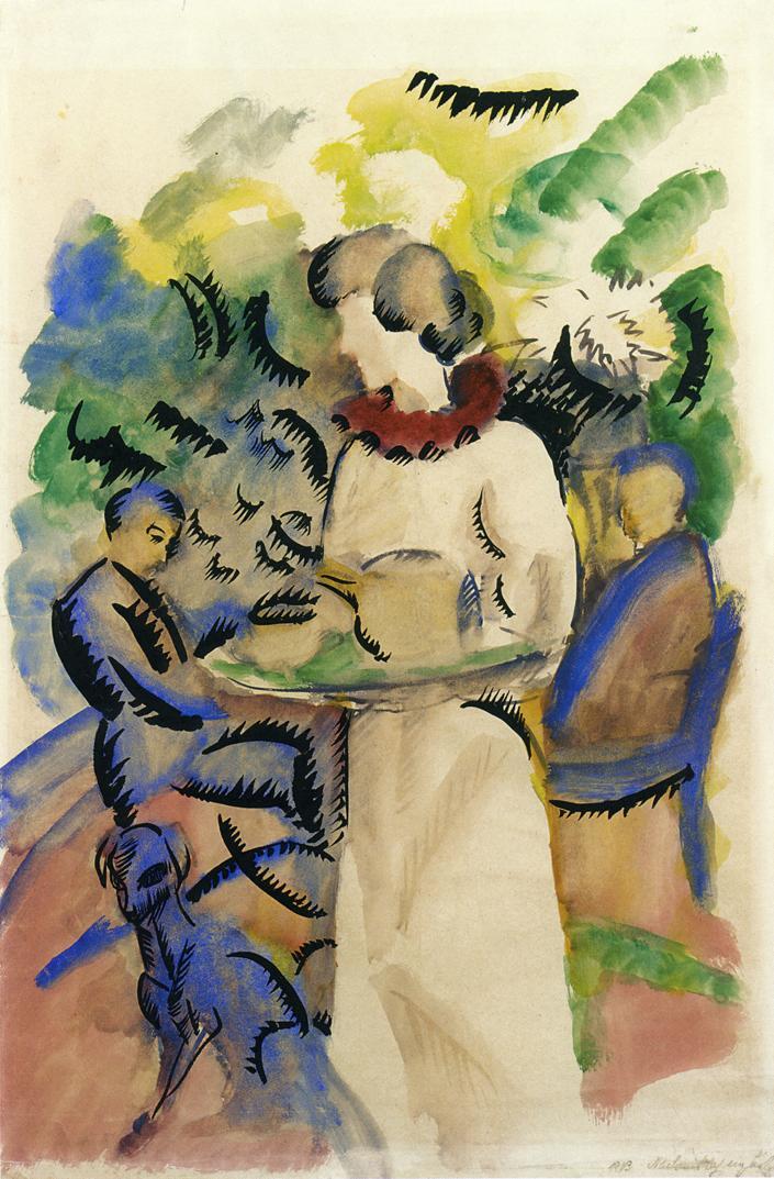 August Macke Afternoon in the Garden, 1913