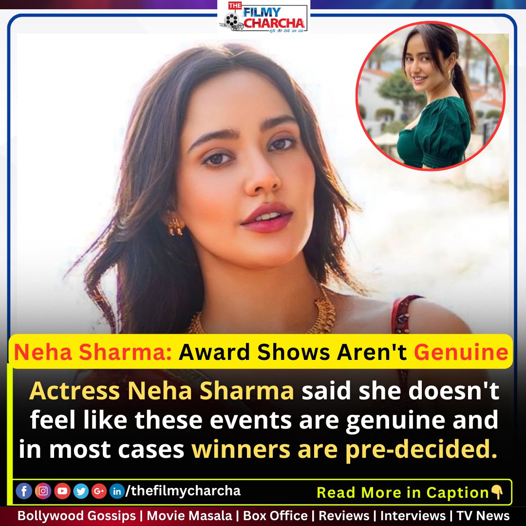 Neha Sharma: Award Shows Aren't Genuine
Actress Neha Sharma said she doesn't feel like these events are genuine and in most cases winners are pre-decided.

#NehaSharma #thefilmycharcha #LatestUpdate #bollywoodactor #entertainmentindustry