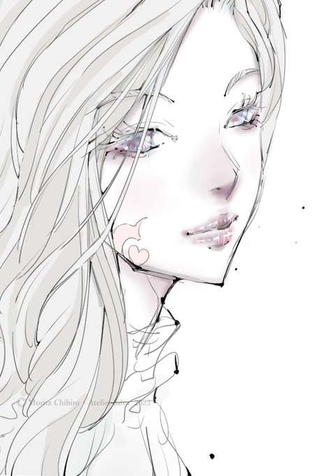 「eyelashes white hair」 illustration images(Latest)