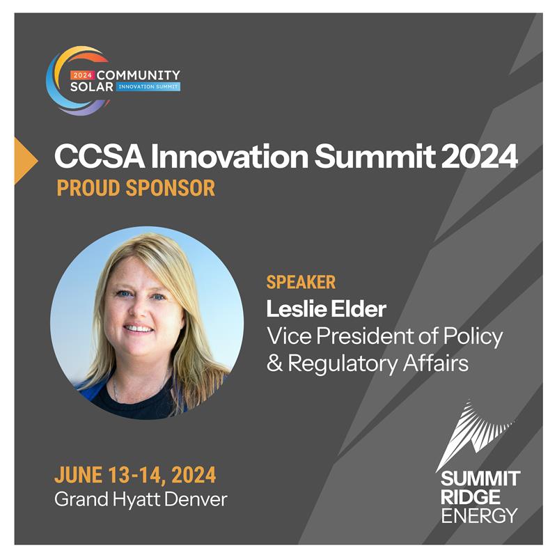 We’re excited to sponsor the first Community Solar Innovation Summit, June 13–14 in Denver! ⛰️ Hosted by the Coalition for Community Solar Access, it’s the only event sponsored by the #communitysolar industry for the community solar industry. Check out the June 14 panel with