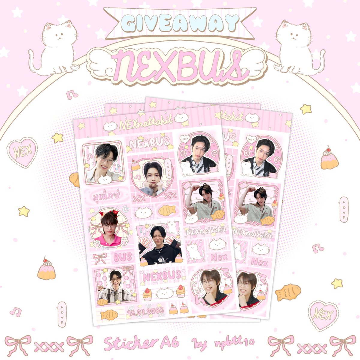 Tba Sticker Giveaway NEXBUS ꯁ𓈒* sticker A6 50 ea 🗓️ : 9 JUN 2024 ⏰ : TBA 📍 : ศูนย์การ