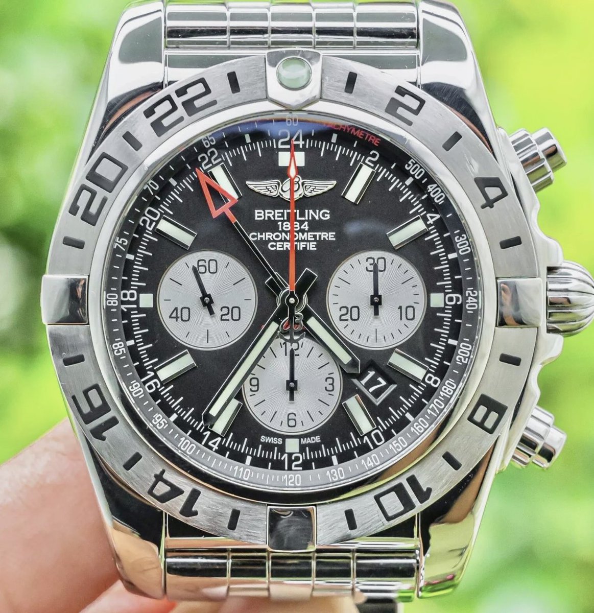 Breitling Chronomat GMT 47 Complete Set $10K MSRP Boxes Papers Black Dial AB0413

For sale by @sivils_luxury

$5,295

#breitling #watches #valueyourwatch #watchmarketplace #luxury #luxurylife #entrereneur #luxurywatch #luxurywatches #luxurydesign #businesswatch #watchfam