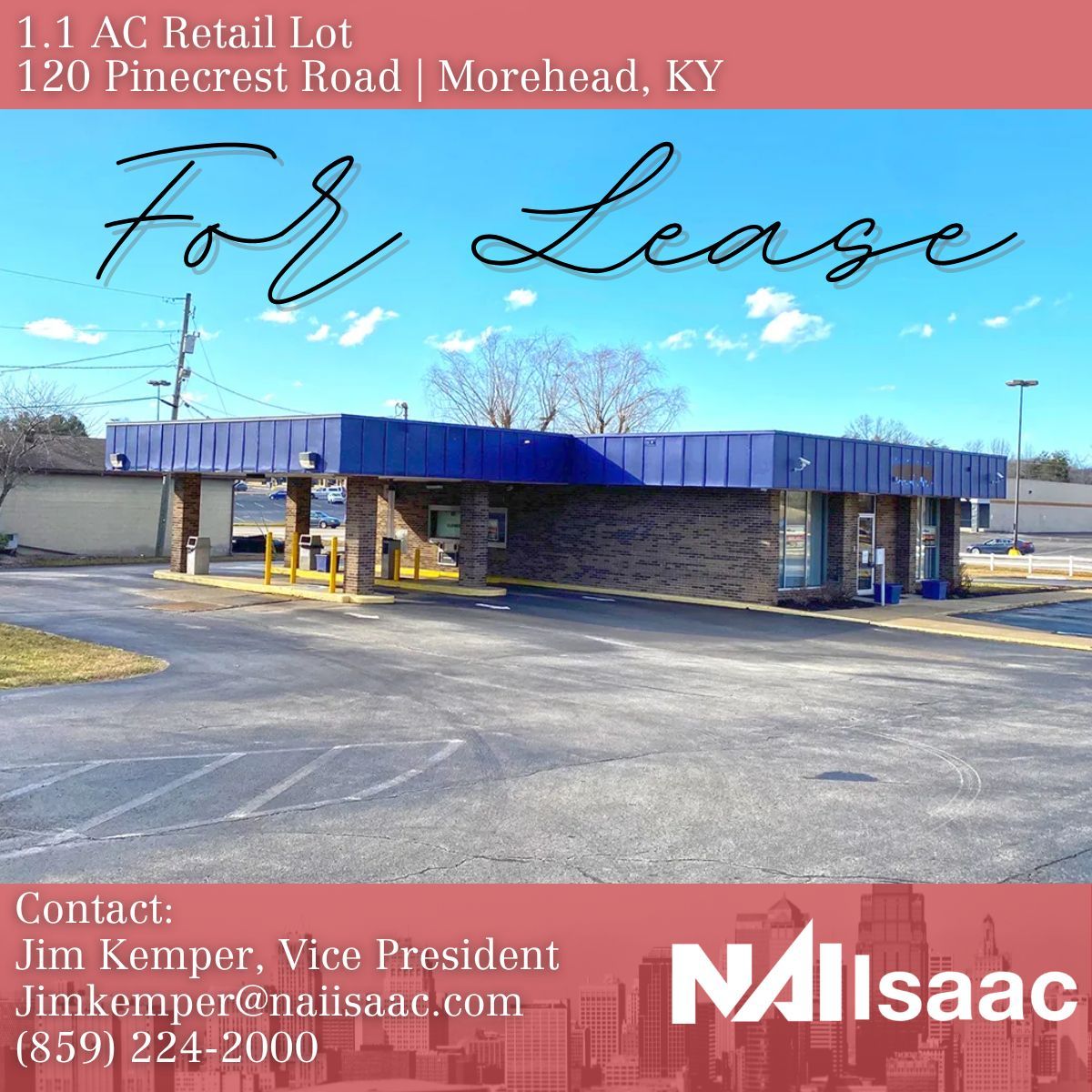 NAIIsaac's tweet image. 1.1 AC lot for lease in Morehead, Kentucky. Great location just off Flemingsburg Road near I-64 at Exit 137. Located across from new Starbucks and St. Claire Urgent Care!
Call or click now for more information: buff.ly/3UV1zR8 
#NAIIsaac #ForLease #Morehead #CRE