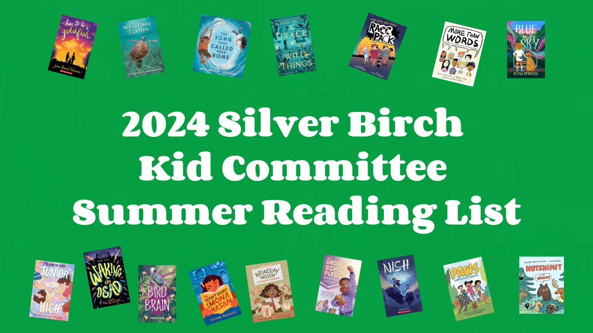 ForestofReading's tweet photo. What better way to dive into Canada’s BEST new books than with our newly released #ForestofReading Silver Birch summer reading list! With 16 titles, there’s something for every young reader! Take a look here: https://t.co/8dHs9p4j8j https://t.co/YraaA2Ddg6