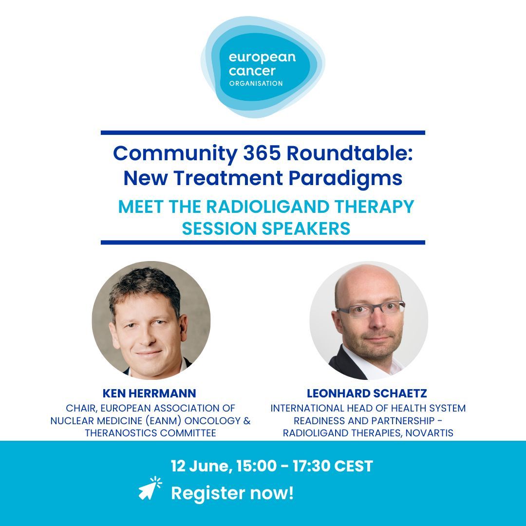 Our new roundtable on innovative cancer treatments is getting ever closer! Meet the radioligand session speakers: 👇 Register for this exciting discussion on 12 June! europeancancer.org/events/288:com…