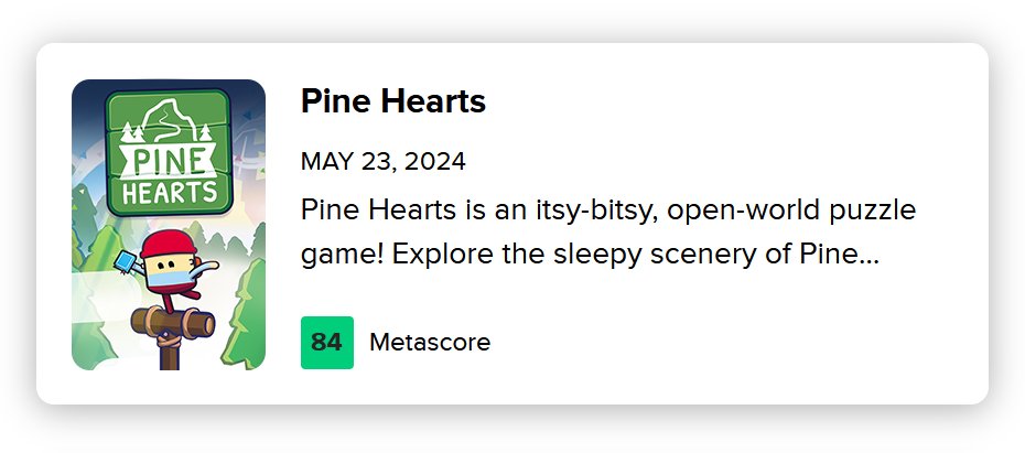 OUR METACRITIC SCORE IS AT 84!! 🏕🎉 Thank you for such an overwhelmingly wonderful reception to our wee game, we're blown away! 💚