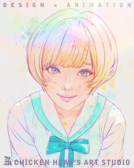 「blue eyes sailor collar」 illustration images(Latest)｜3pages