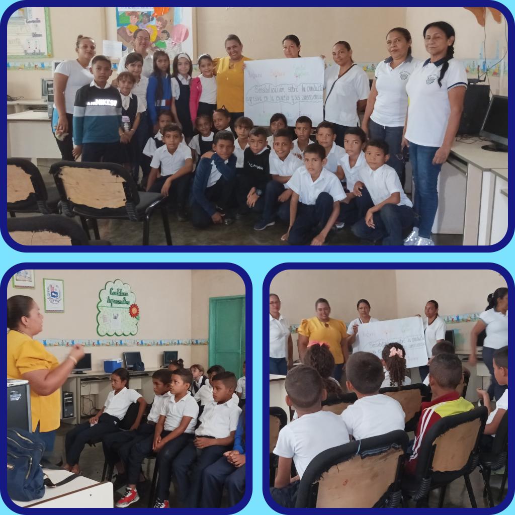 Charla dirigida por el personal de salud sobre la sensibilización de la conducta agresiva en la escuela y sus consecuencias.