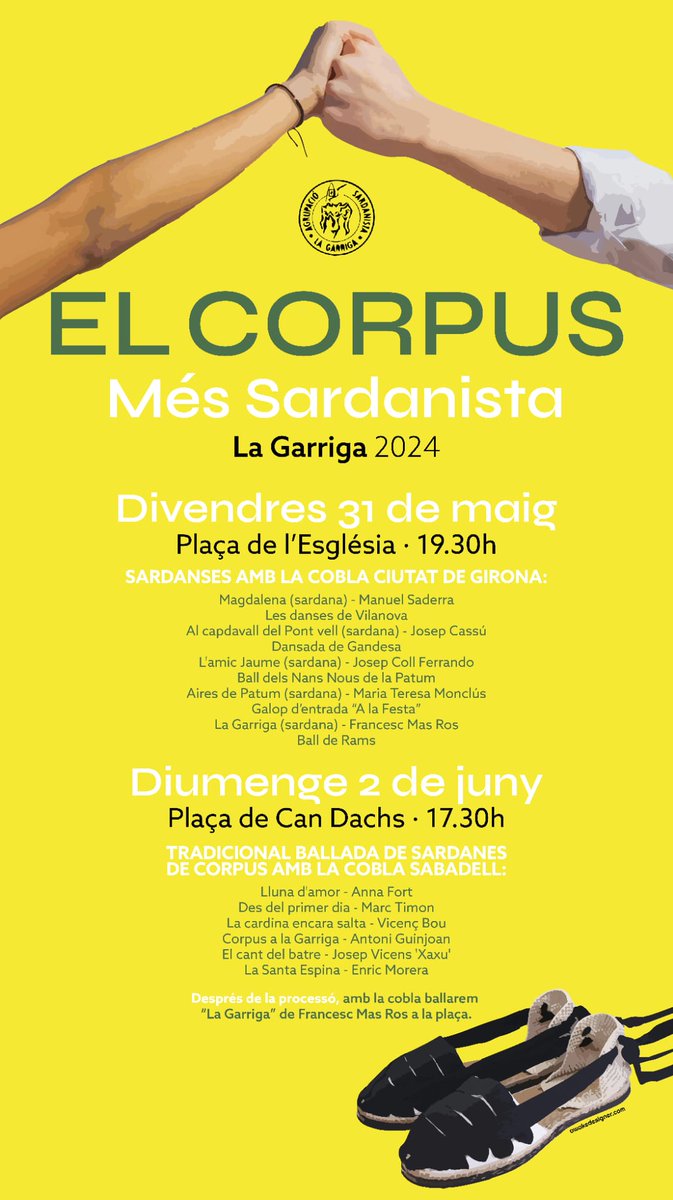 #sardanes de #corpus #lagarriga @somsardana @ajlagarriga @enramada_lg