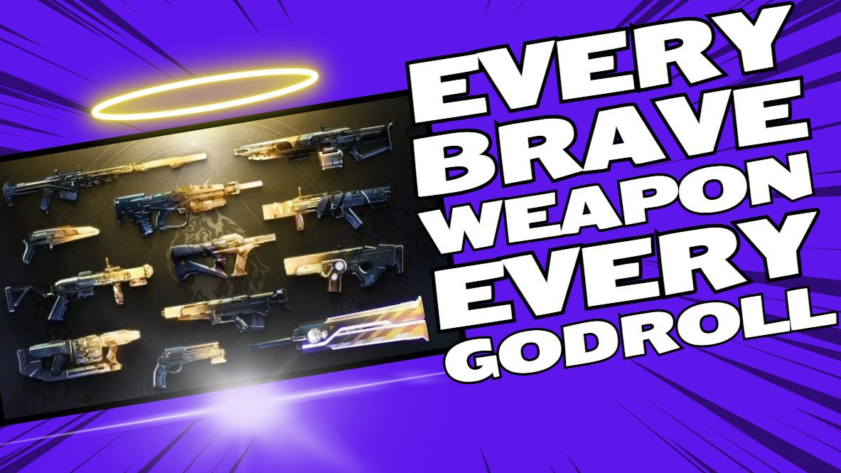 ⚠️NEW VIDEO⚠️ Last week to farm shiny Brave weapons, so here is every god roll of every Brave weapon to look out for. Video: youtu.be/BppjkTXez_k?si…