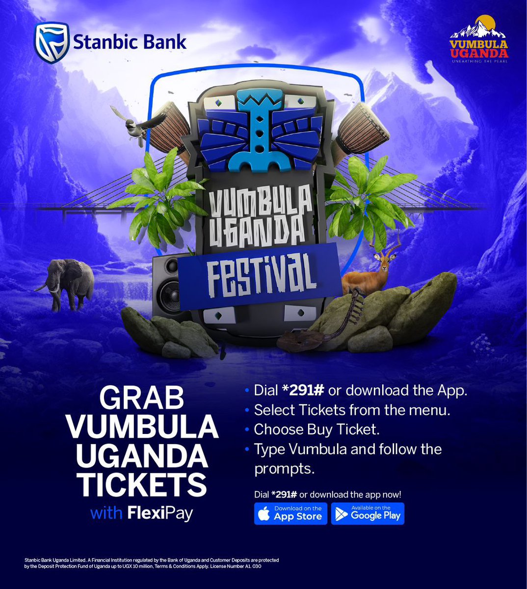 Grab your #VumbulaUgandaFestival tickets from Flexipay at a discount of up to 60%.