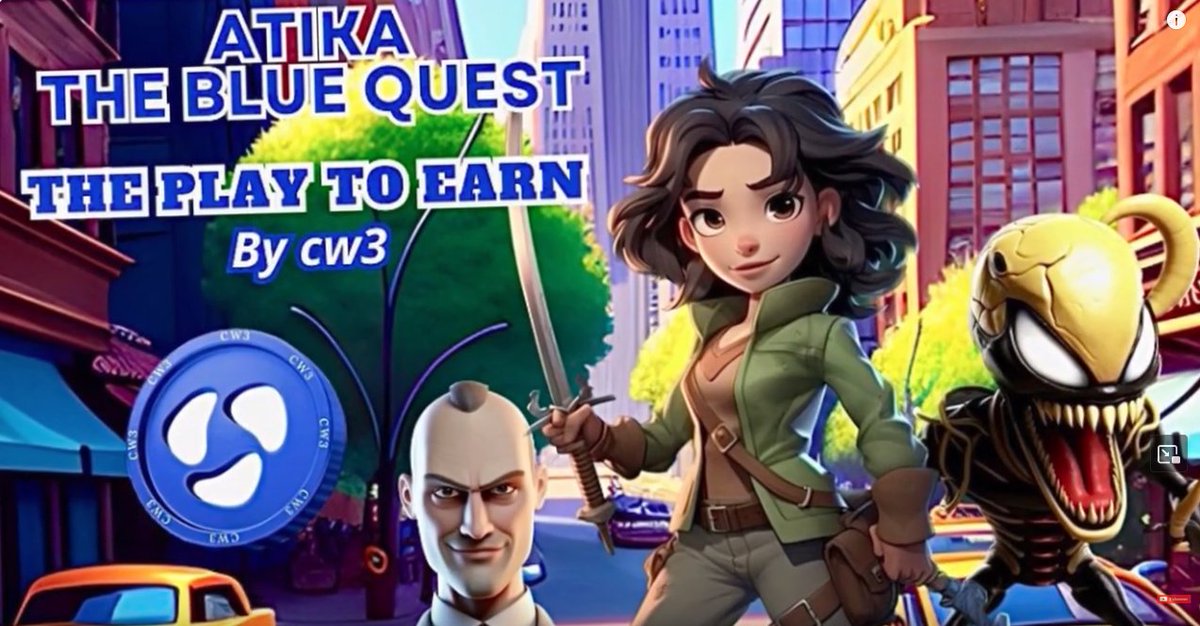 grignute's tweet image. Ce soir le #PE2 de @Cryptoweb3dao sort officiellement.

Mais Atika, the blue quest a déjà été testé par @PlayToEarnActu dans cette vidéo chk.me/DlGfnet

Petit rappel : prévente du #NFT qui vous permet de jouer ici tinyurl.com/y5w5we4e