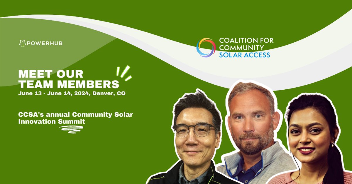 We're thrilled to announce that PowerHub team members will exhibit at @SolarAccess Community Solar Innovation Summit. Meet us in booth 1006. ⬇️⬇️⬇️ Book a meeting: bit.ly/451sBLj ++++++ #communitysolar #summit #ccsa