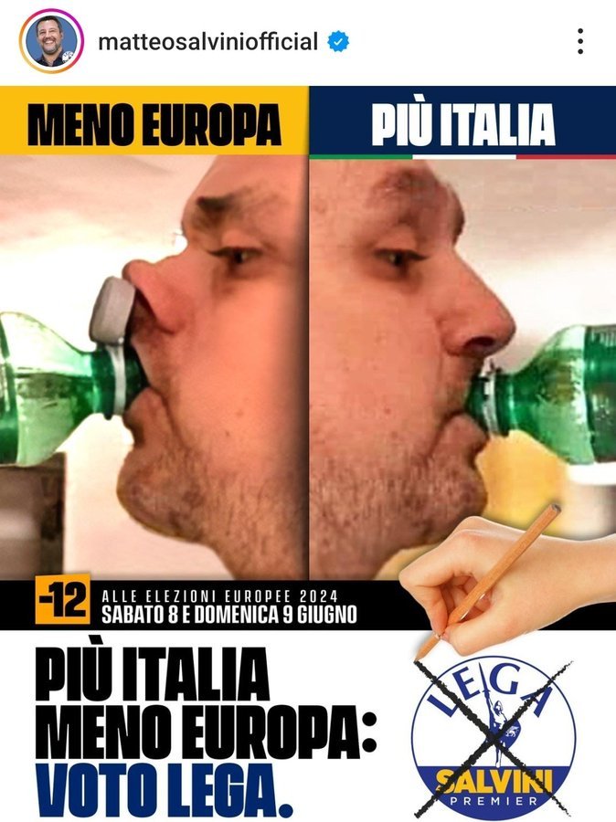 A quando la proposta di legge per vietare le cannucce nei bicchieri che poi vanno negli occhi?
#28maggio #lega #salvini #ElezioniEuropee24 #PensieroDelMattino