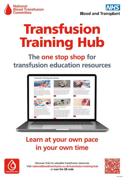 As part of the Scientific Education and Training Strategic Plan for Transfusion 2024, a webpage has been created to host various transfusion education resources, freely accessible to all!🩸

Check it out ⬇
nationalbloodtransfusion.co.uk/transfusion-tr…