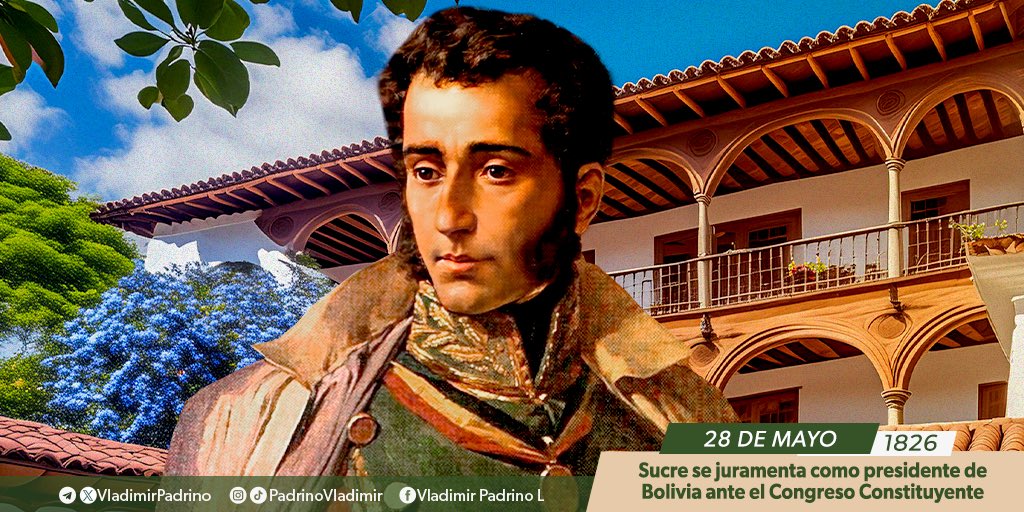 Se cumplen 198 años del juramento del Gran Mariscal de Ayacucho, Antonio José de Sucre, como Presidente de Bolivia; donde una vez más hizo gala de su prodigiosa inteligencia, su inmenso humanismo y su profundo sentido de la justicia; promoviendo la educación popular, la libertad