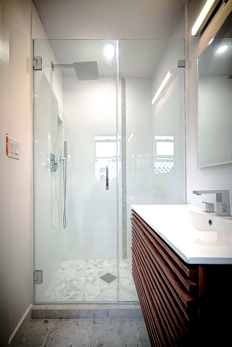 A Splash of Modernity

Step into sleek sophistication with our hinged panel inline frameless glass shower door unit. 

#FramelessShowerDoor #ModernBathroom #HingedShowerDoor #BathroomDesign #LuxuryLiving #HomeRenovation #ElegantInteriors #SouthernCaliforniaHomes #CleanLines #