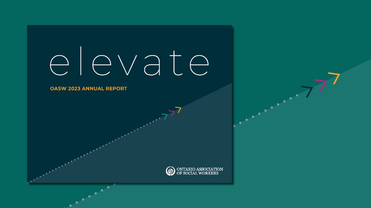 Last week, we welcomed members from across the province to celebrate our past year's accomplishments at our Annual General Meeting. Read all about the great work being done in partnership with our members in 'Elevate', OASW's 2023 Annual Report 👇 oasw.org/AnnualReport
