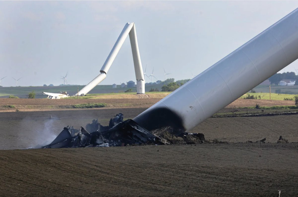 10 Turbines Down Due to...Wind. Berkshire Hathaway-owned MidAmerican confirmed machines downed at Iowa plants tinyurl.com/mtjrmaun