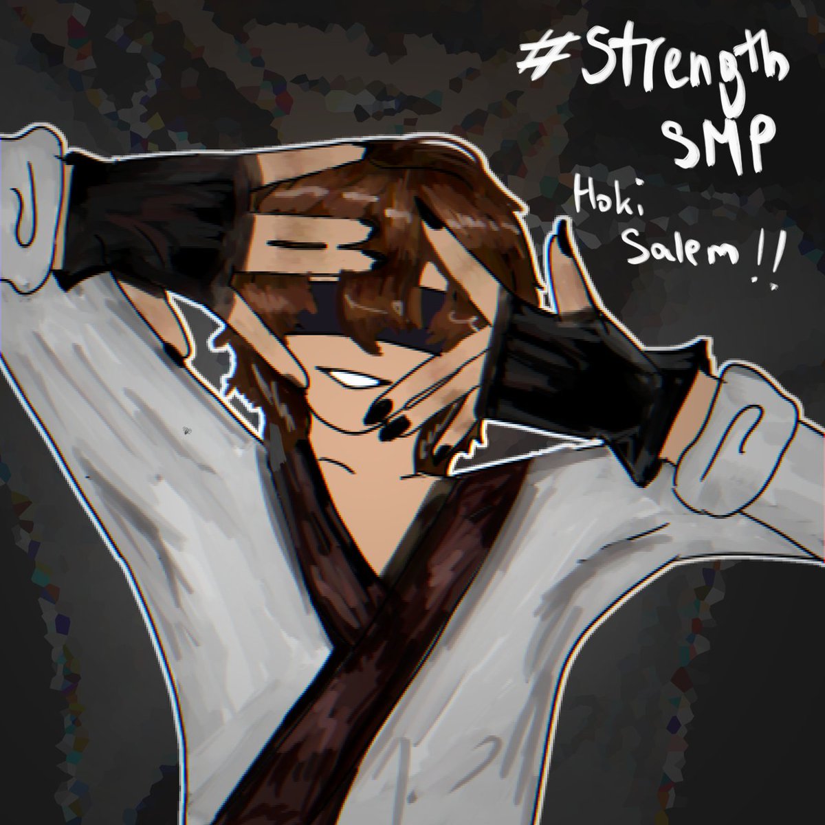 #StrengthSMPArt Its the lovely @HokiSalem !! :D

 ( StrengthSMP art contest :p )